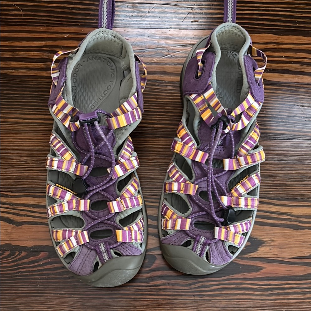 Keen Purple and Yellow Outdoor Sandals